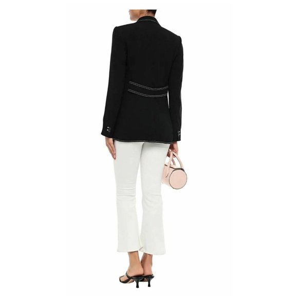 JOIE Tabora Stitched Blazer Black sz 2 Women's Jacket - Picture 3 of 11